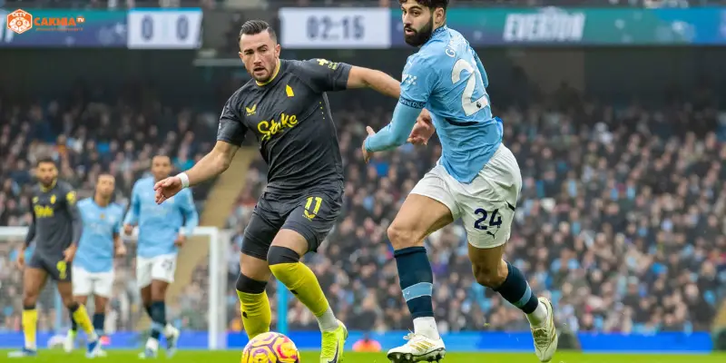 Erling Haaland và Manchester City trong trận Everton vs Manchester City